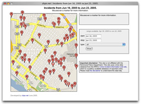 Crime map application