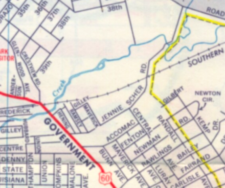 Jennie Scher Road (1962 map)