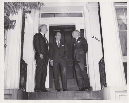 Bruce English, James Biddle, Philip Johnson / Dedication of the WRVA building (May 29, 1968)