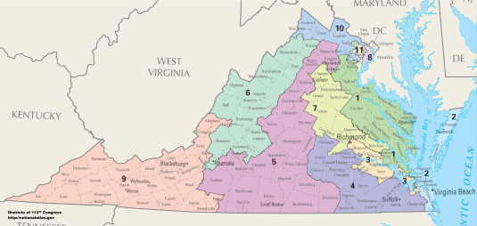 Virginia Congressional Districts (2013)