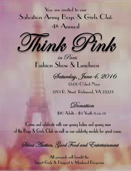 2016 Think Pink Flyer